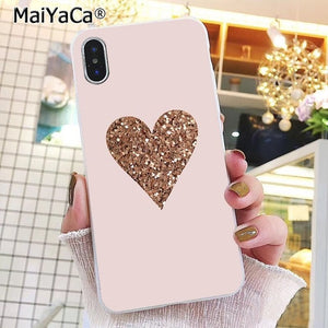 Gold Rose Glitter  Case